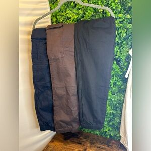 H&M Boys Joggers Size 14. Three pair, Black, Brown, Blue